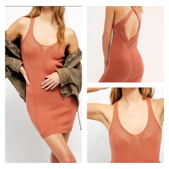 Free People Dresses & Skirts - Free People Knockout Swit Slip Knit Mini Dress Sleeveless Sun Blossom Size S